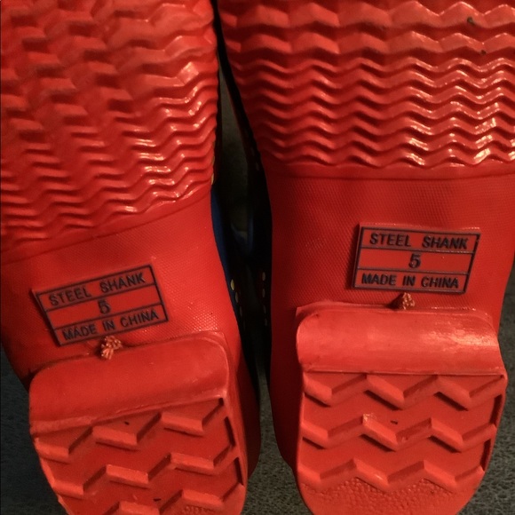 Rubber rain firefighter boots size 5 kids boys - Picture 9 of 14